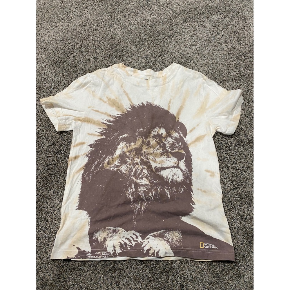 T-Shirt National Geographic Kids Tan Excellent Lion Tie Dye Graphic 14